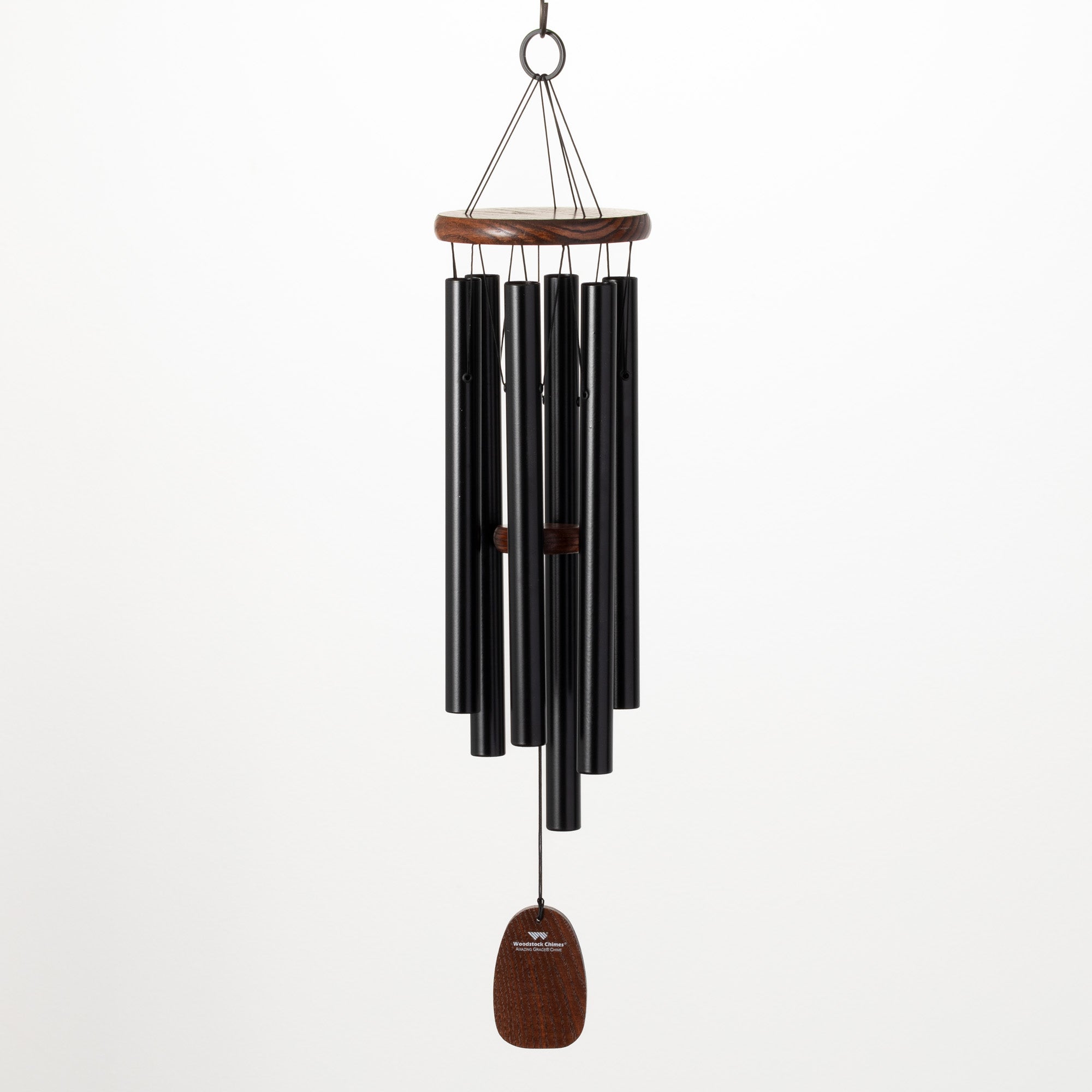 Amazing Grace Chime - Medium, Matte Black & Teak