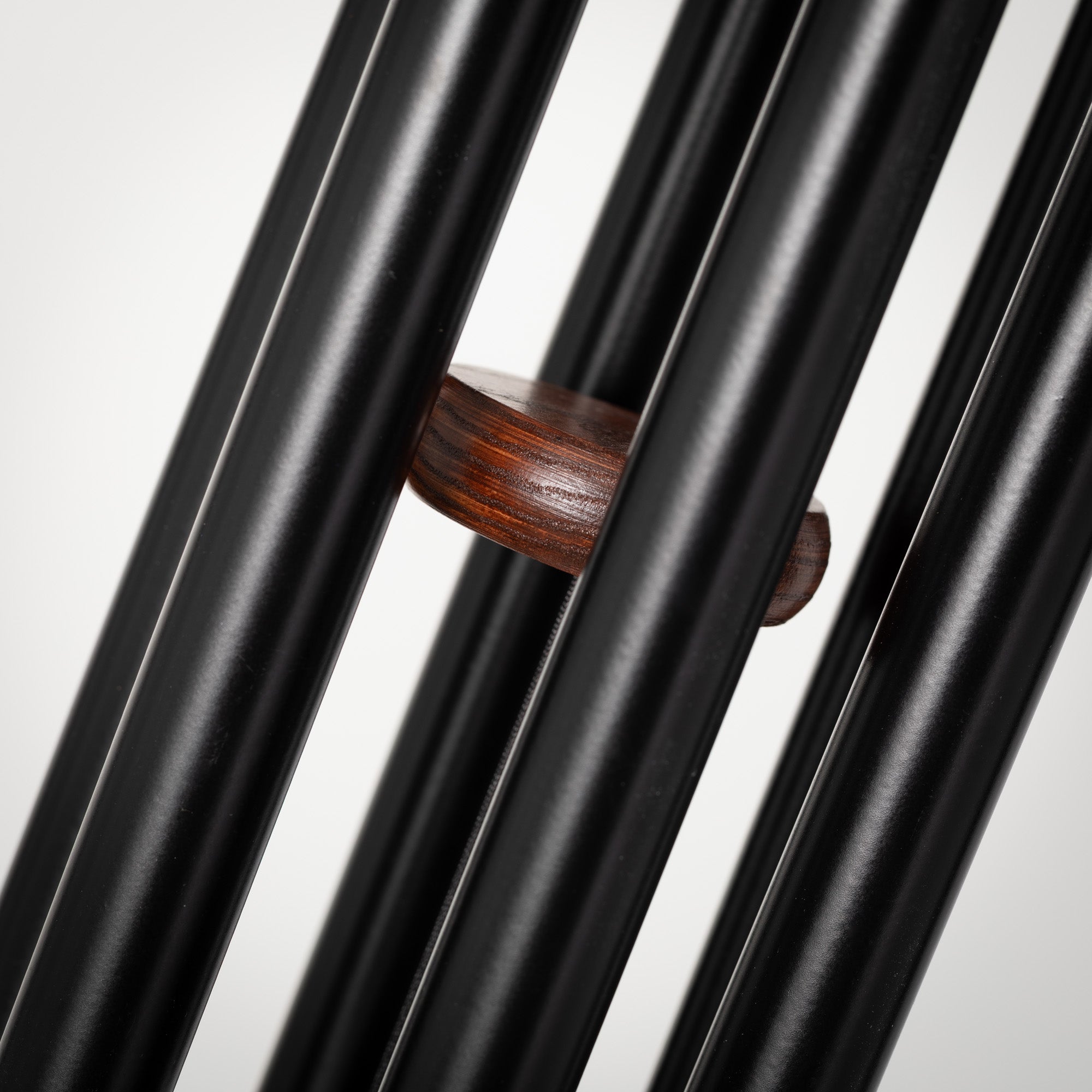 Amazing Grace Chime - Medium, Matte Black & Teak