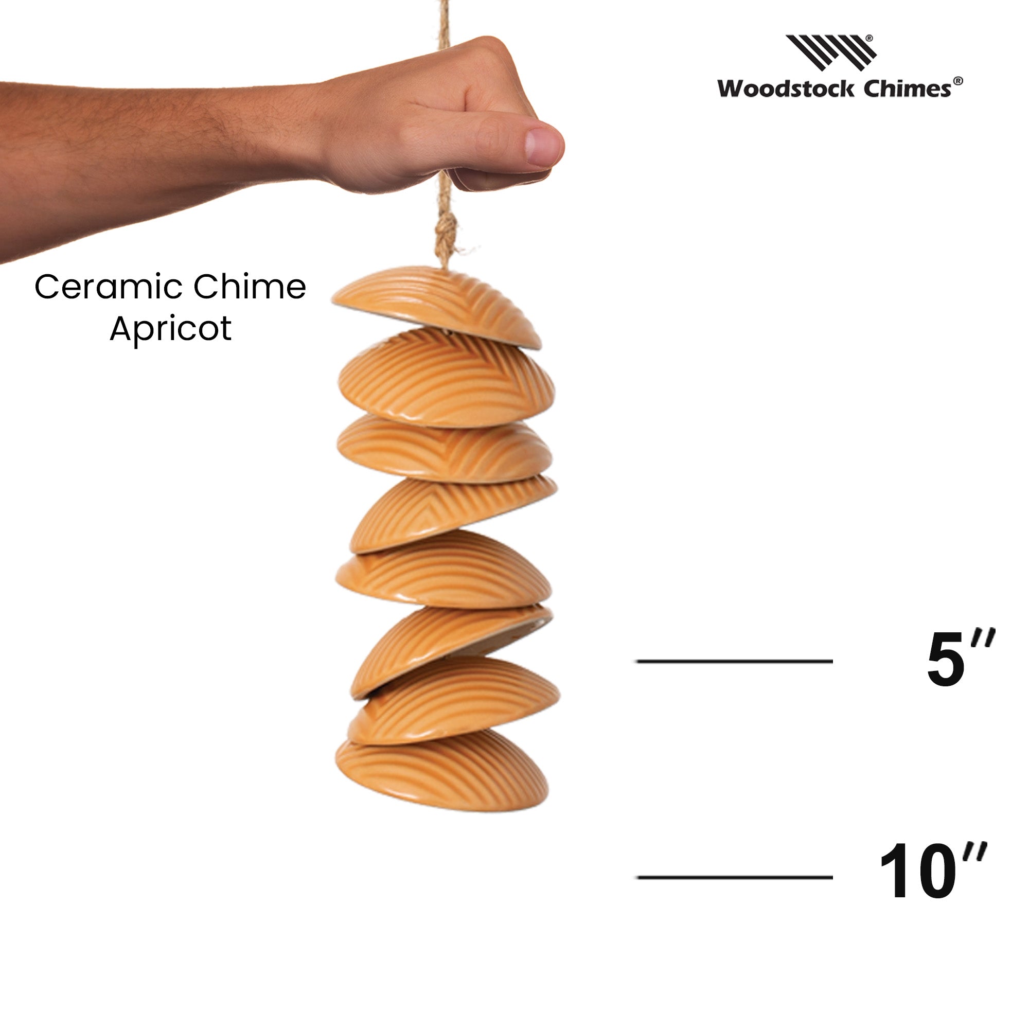 Ceramic Disc Chime - Apricot