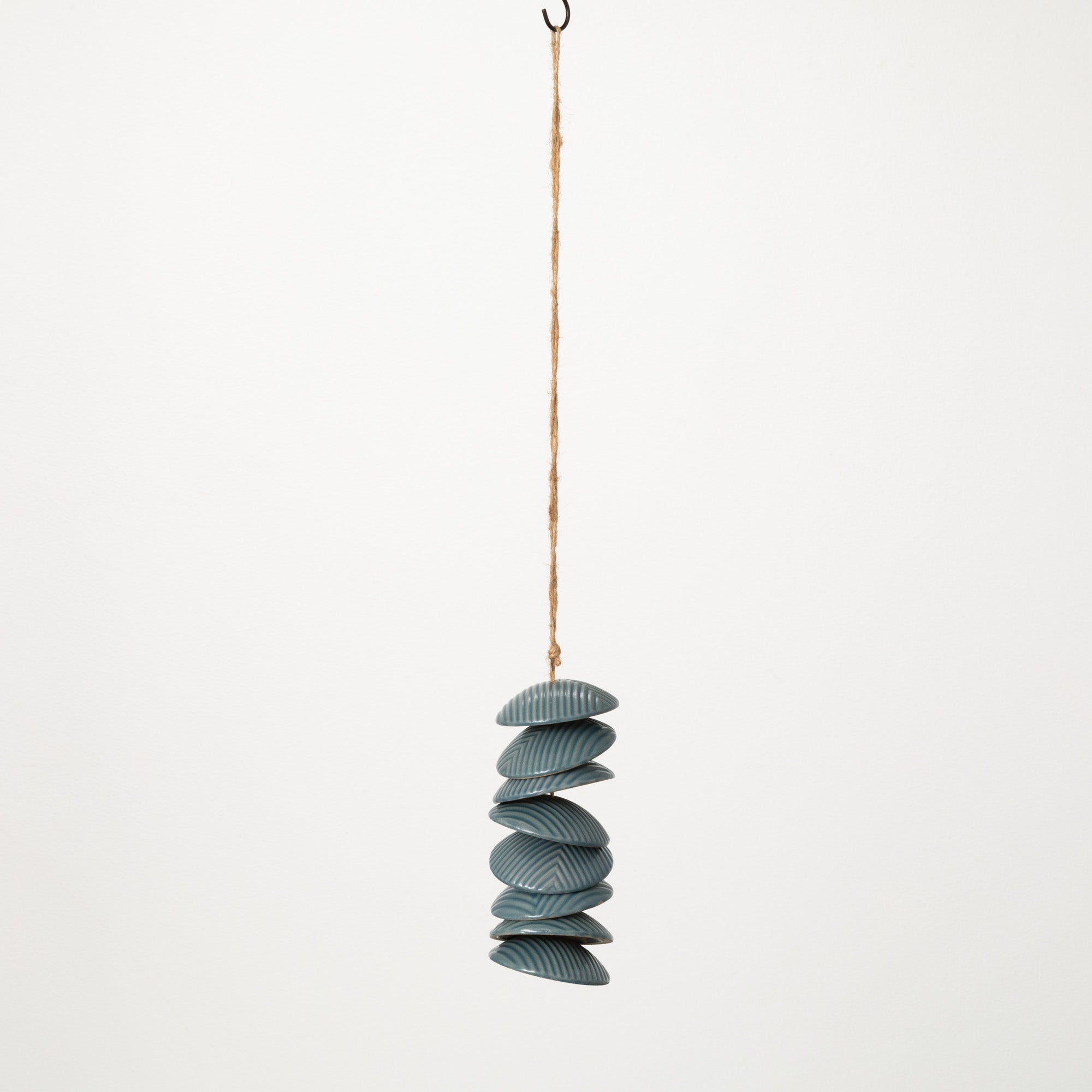 Ceramic Disc Chime - Denim Blue