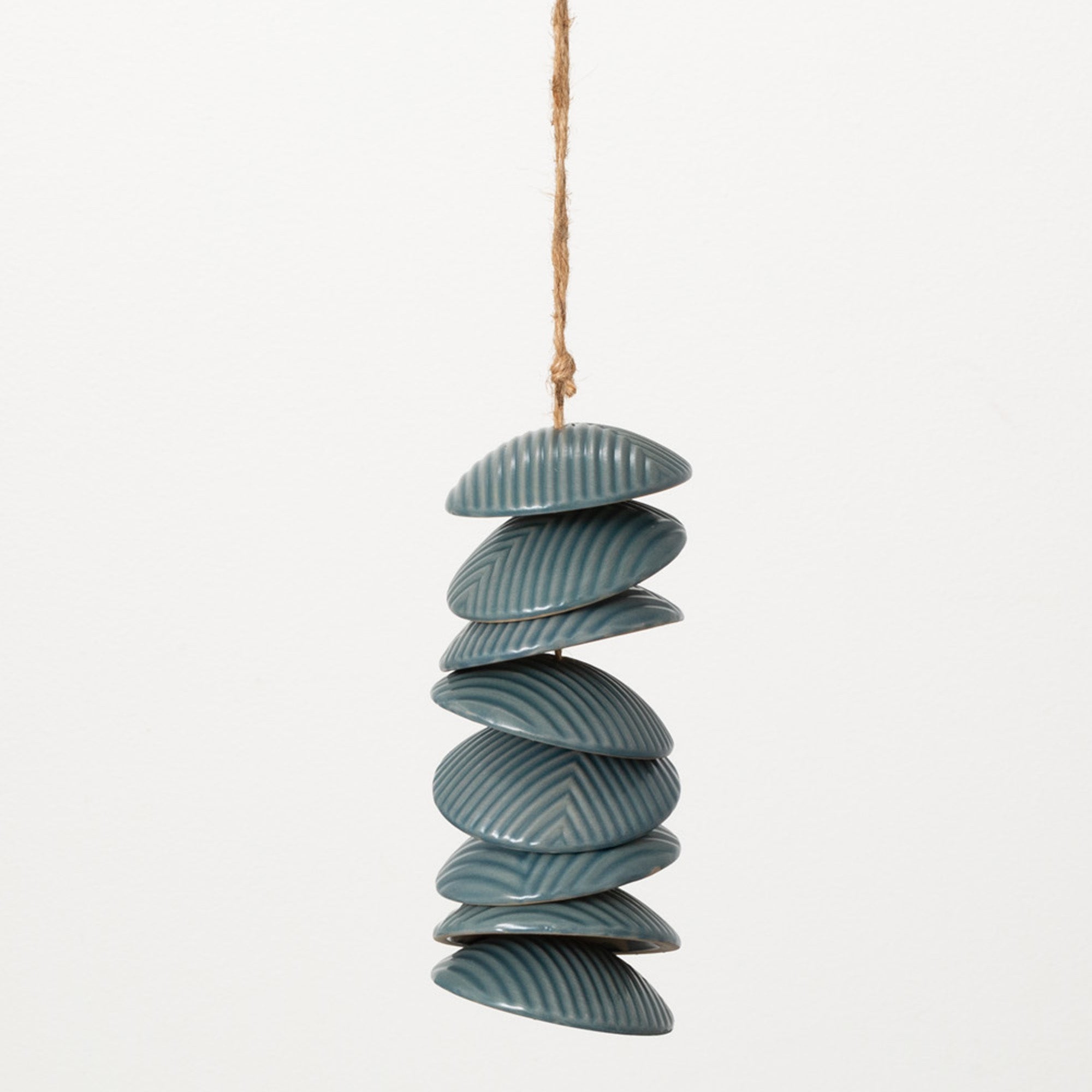 Ceramic Disc Chime - Denim Blue