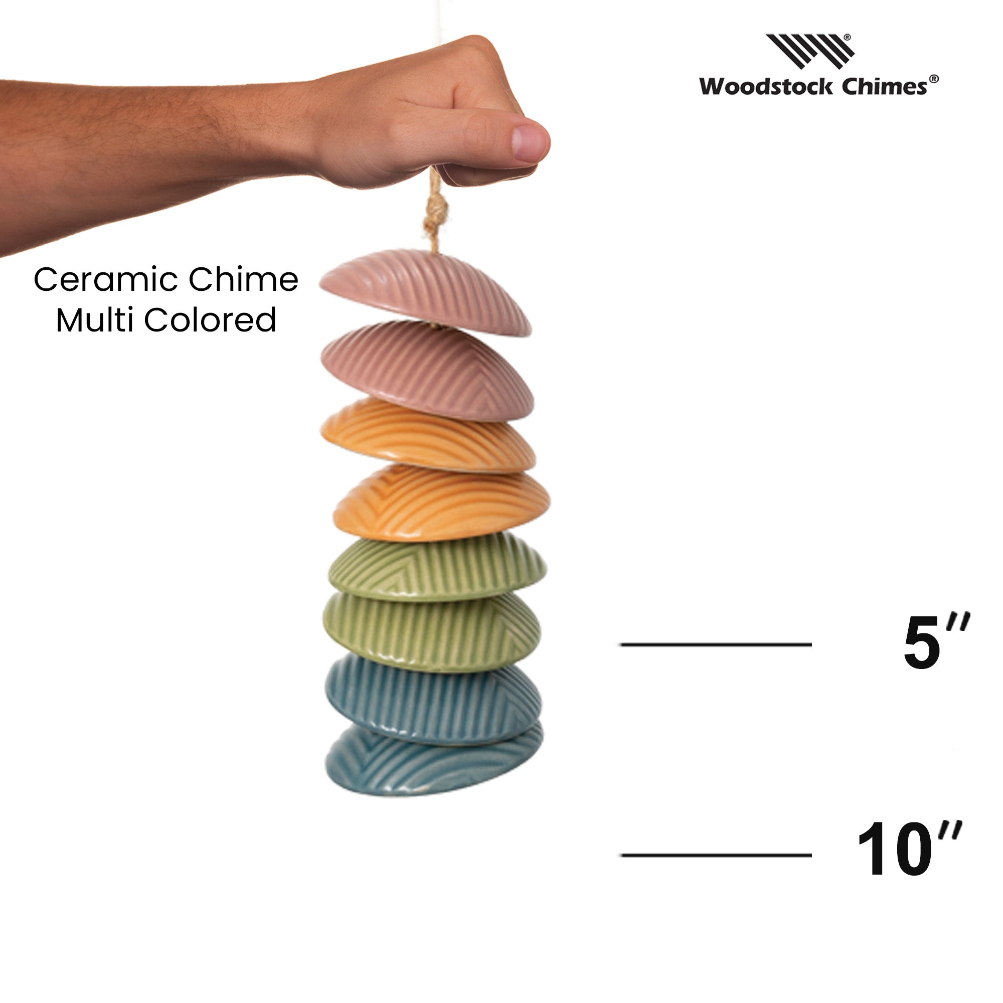 Ceramic Disc Chime - Multi-Colored