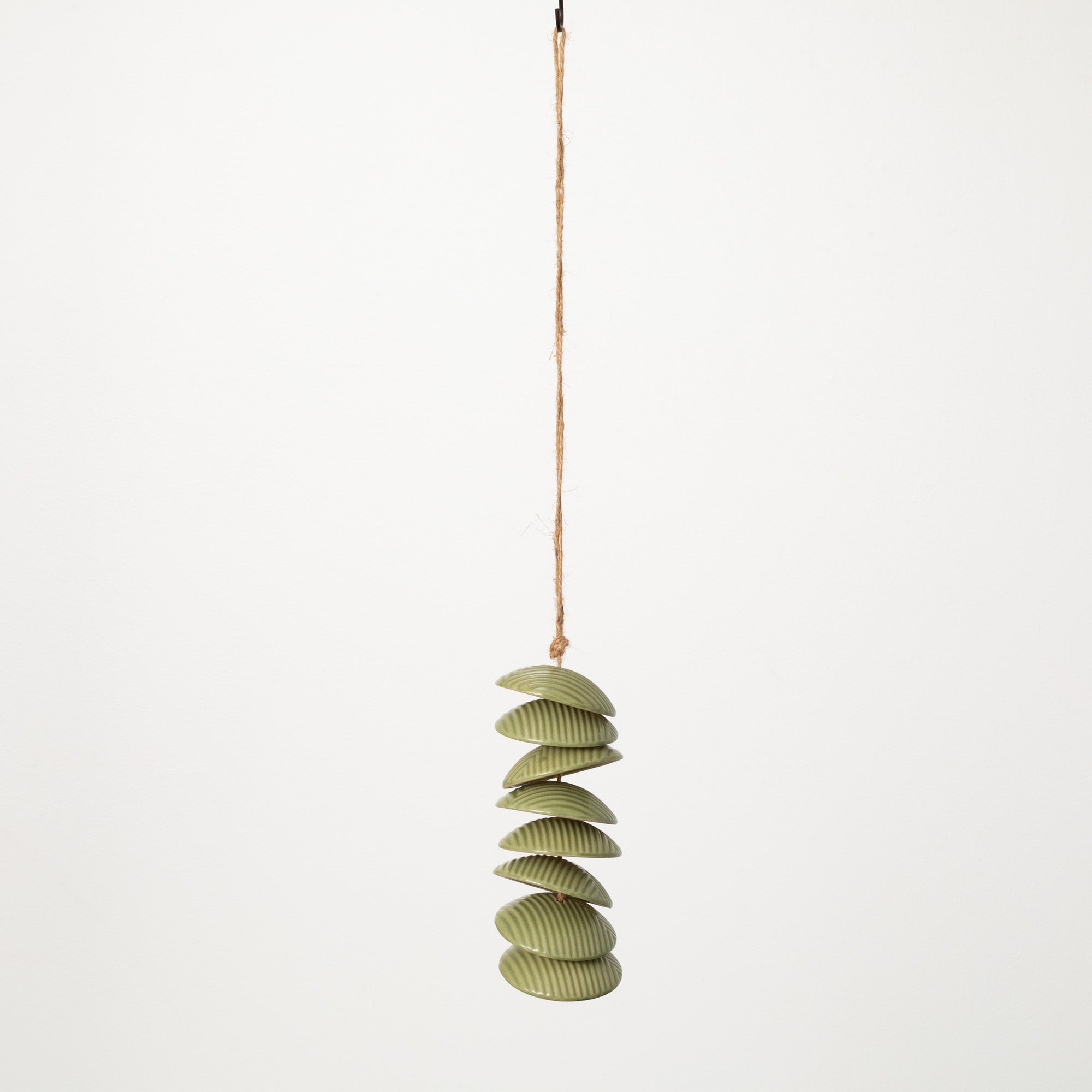 Ceramic Disc Chime - Sage Green