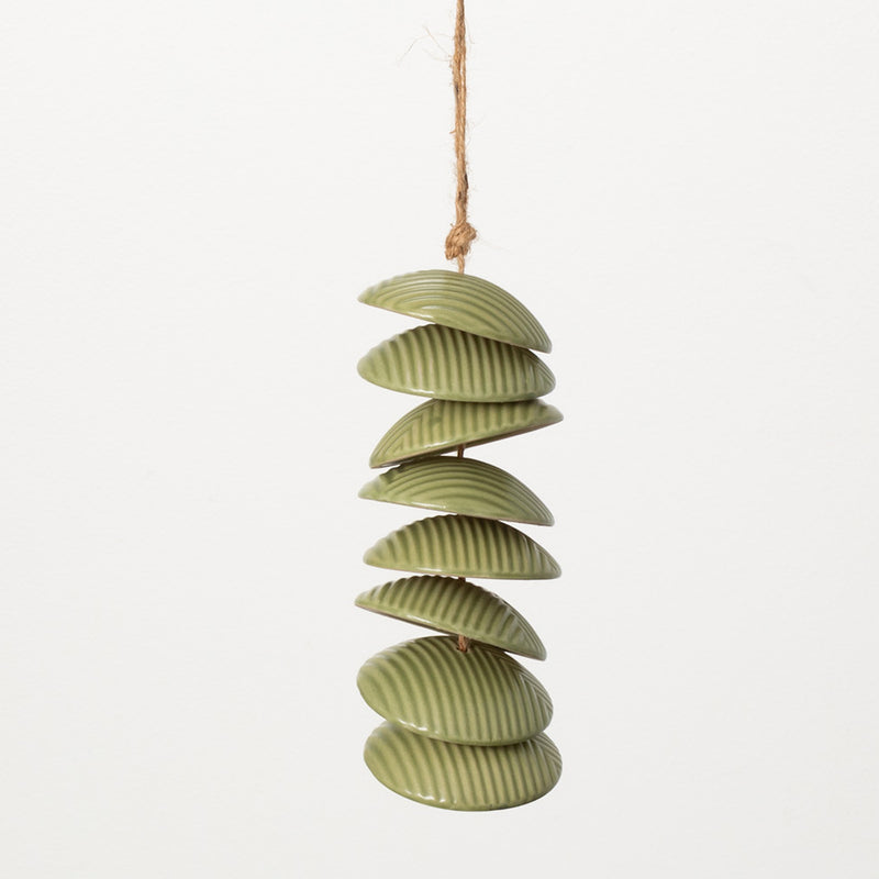 Ceramic Disc Chime - Sage Green