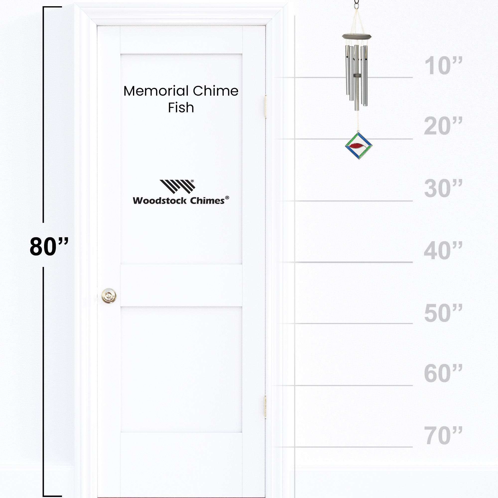 Memorial Chime - Fish Symbol