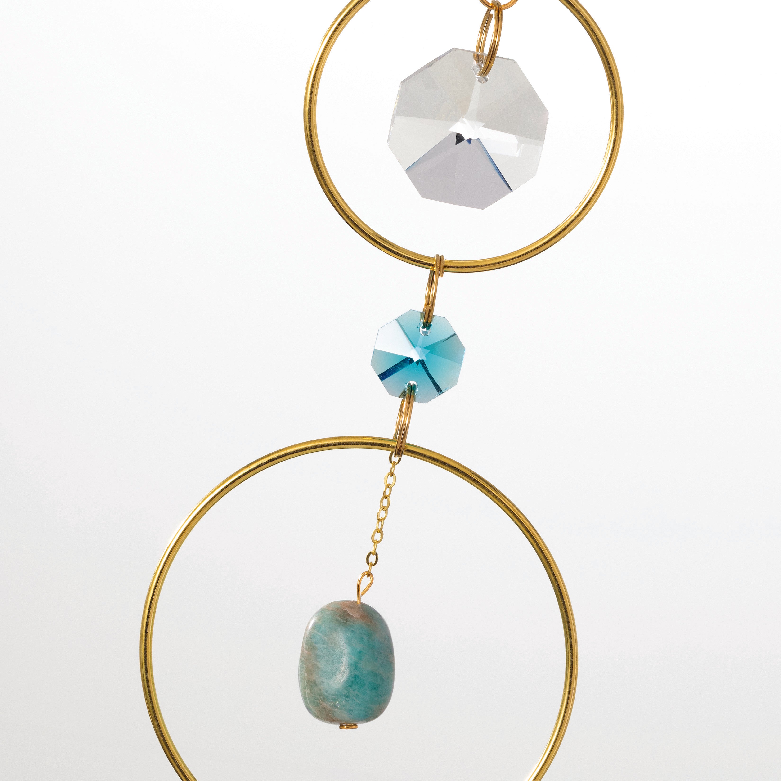 Woodstock Suncatcher - Crystal & Rock - Blue