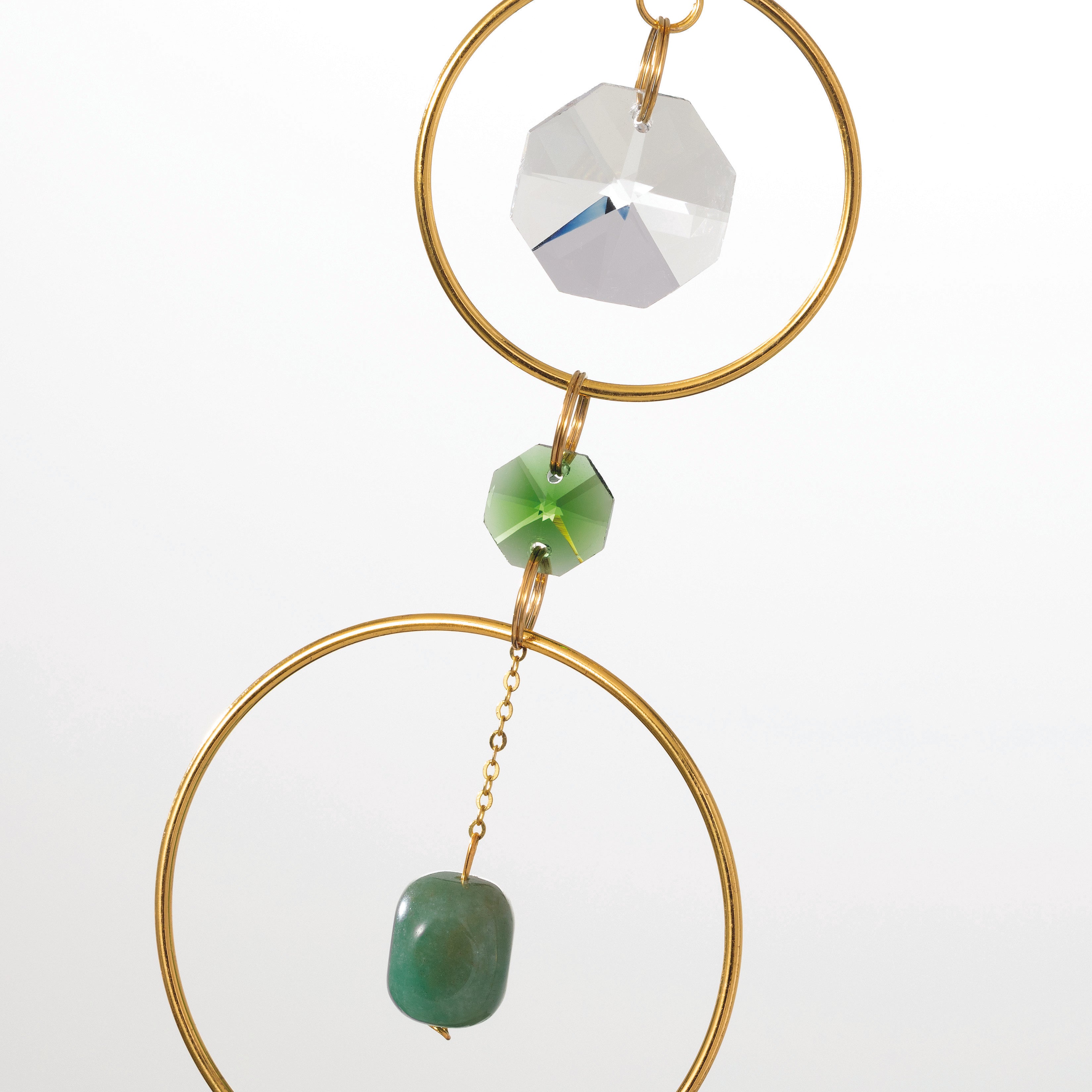 Woodstock Suncatcher - Crystal & Rock - Green