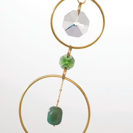 Woodstock Suncatcher - Crystal & Rock - Green