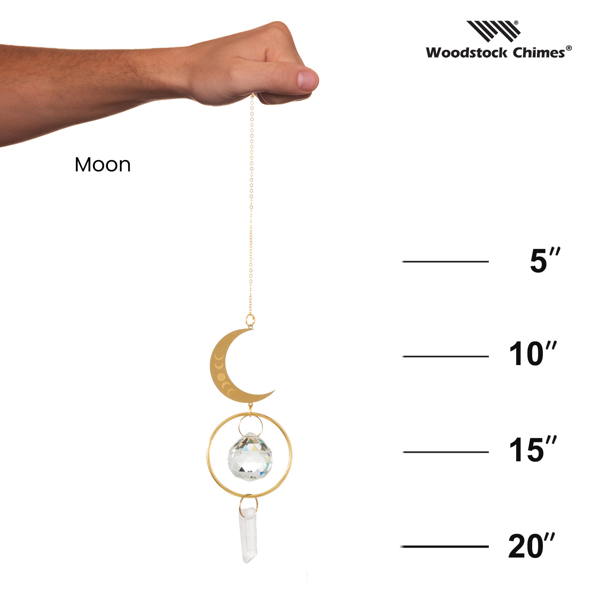 Woodstock Suncatcher - Moon-White stone
