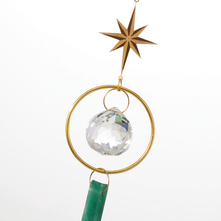 Woodstock Suncatcher-Star-Green stone