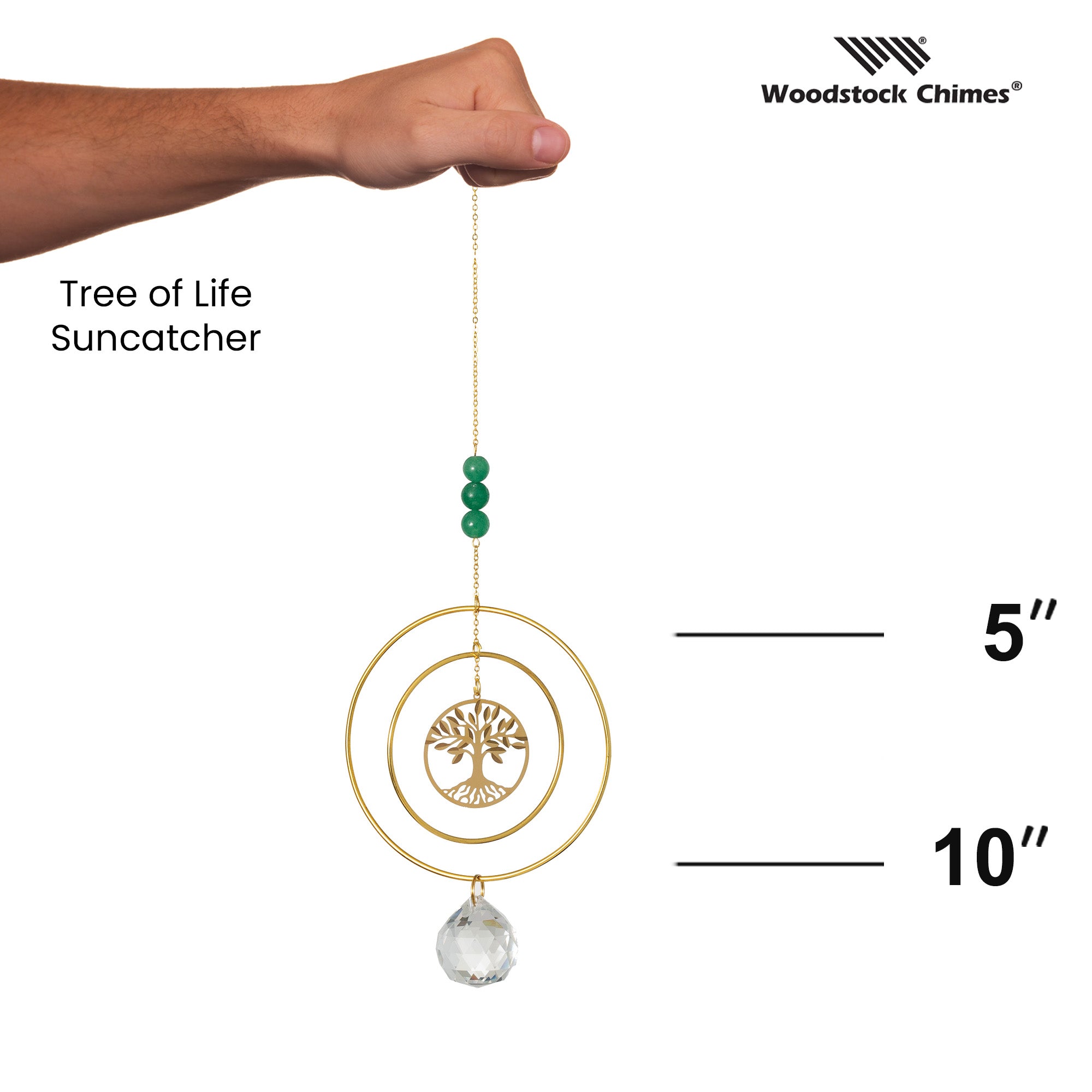 Suncatcher - Tree of Life, Green Stone