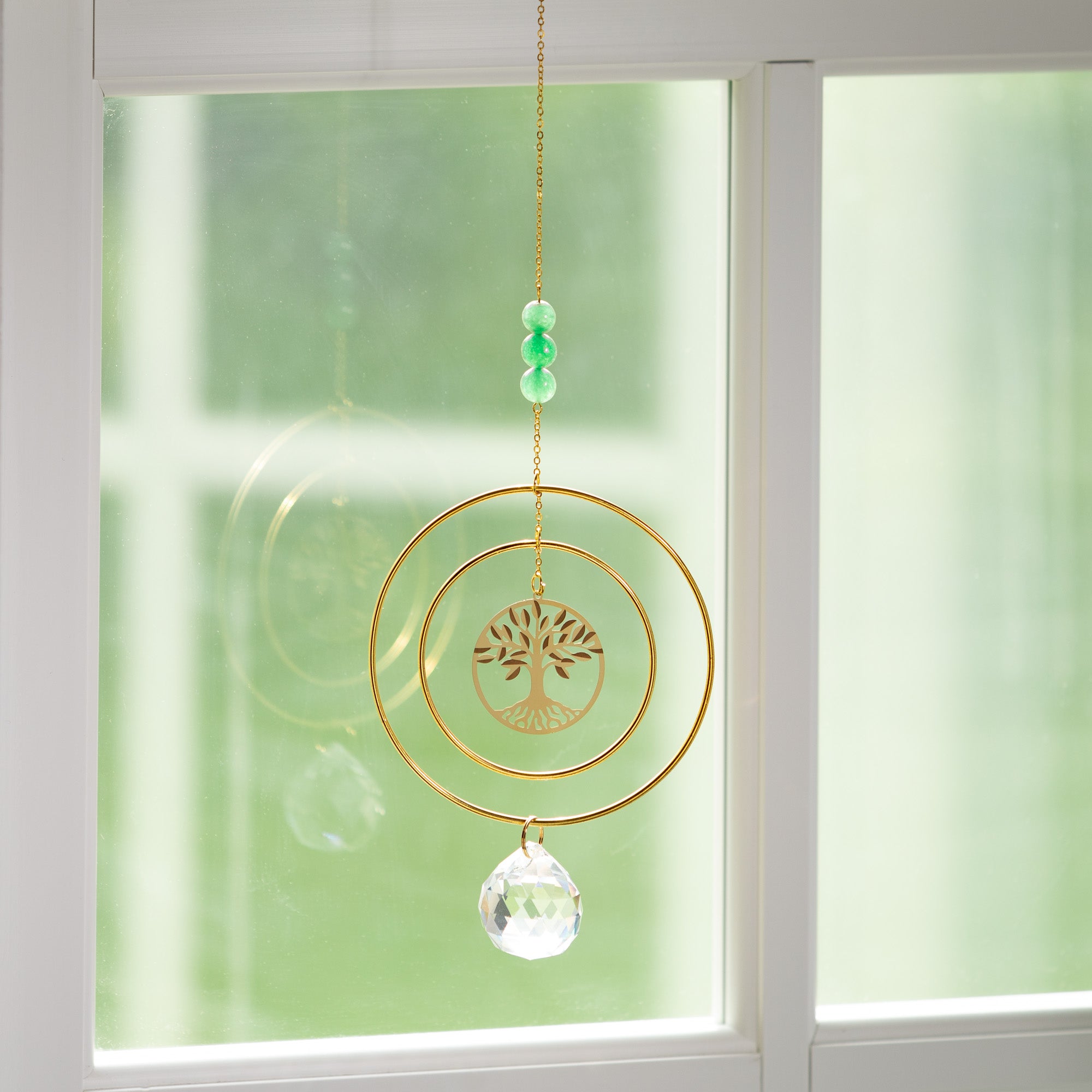 Suncatcher - Tree of Life, Green Stone