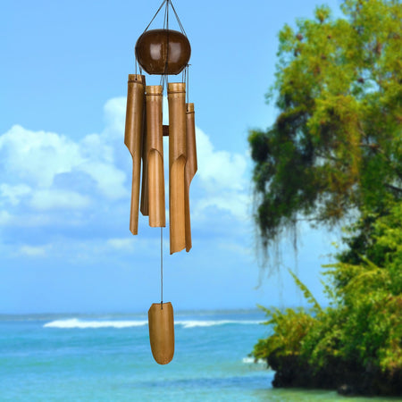 Whole Coconut Bamboo Chime - Large proportion image