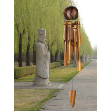 Whole Coconut Bamboo Chime - Medium proportion image