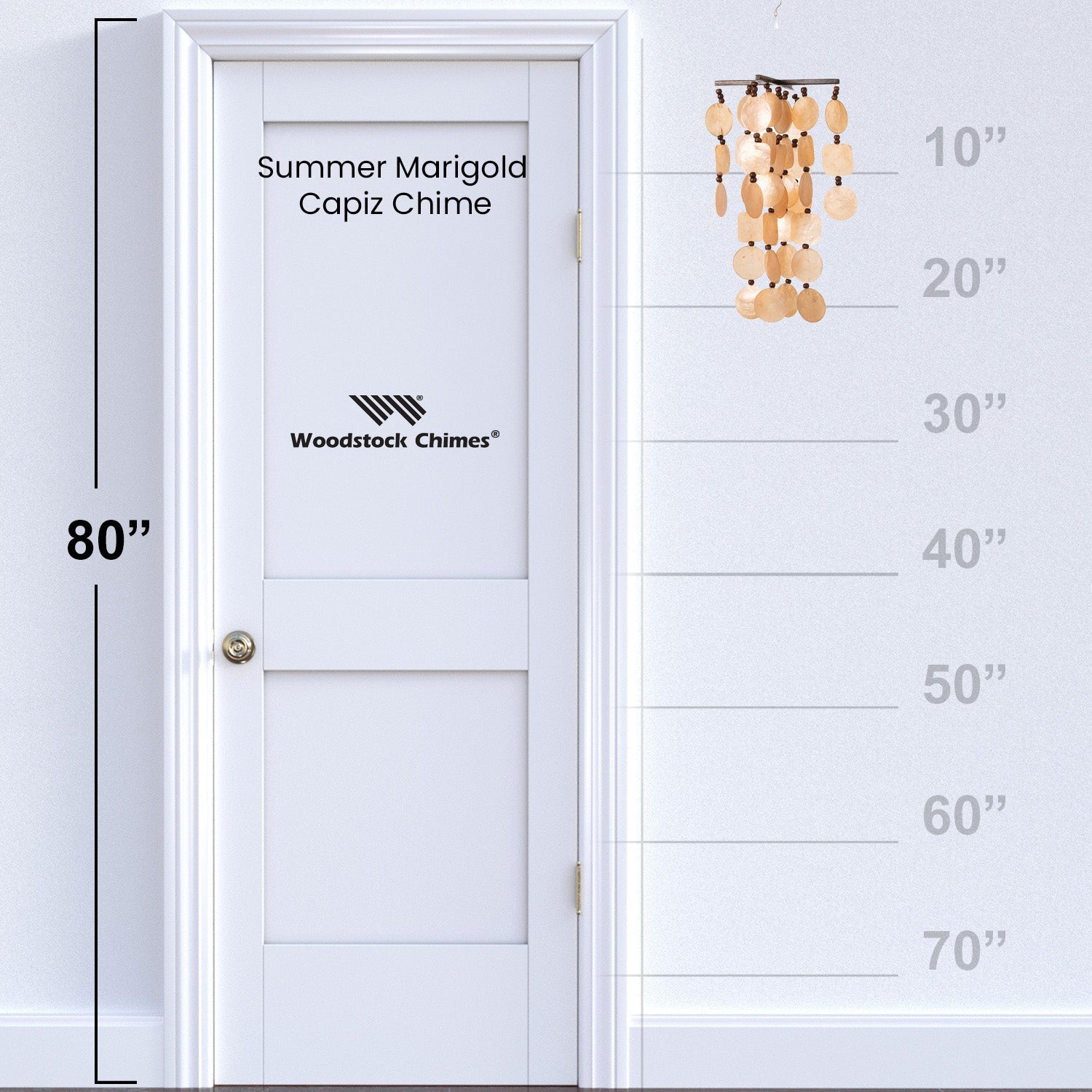 Summer Marigold Capiz Chime proportion image