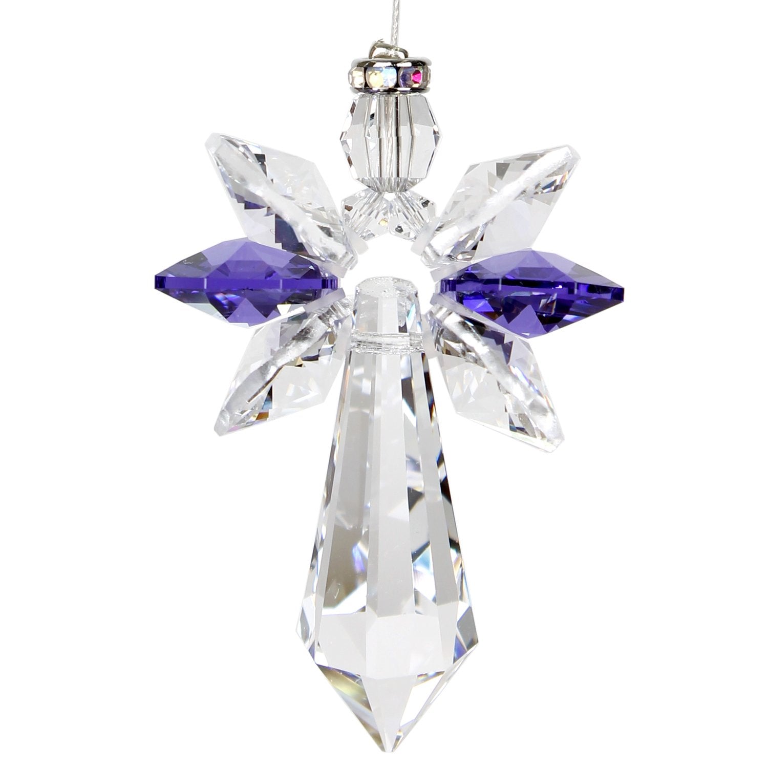 Crystal Guardian Angel Suncatcher - Large, Amethyst main image