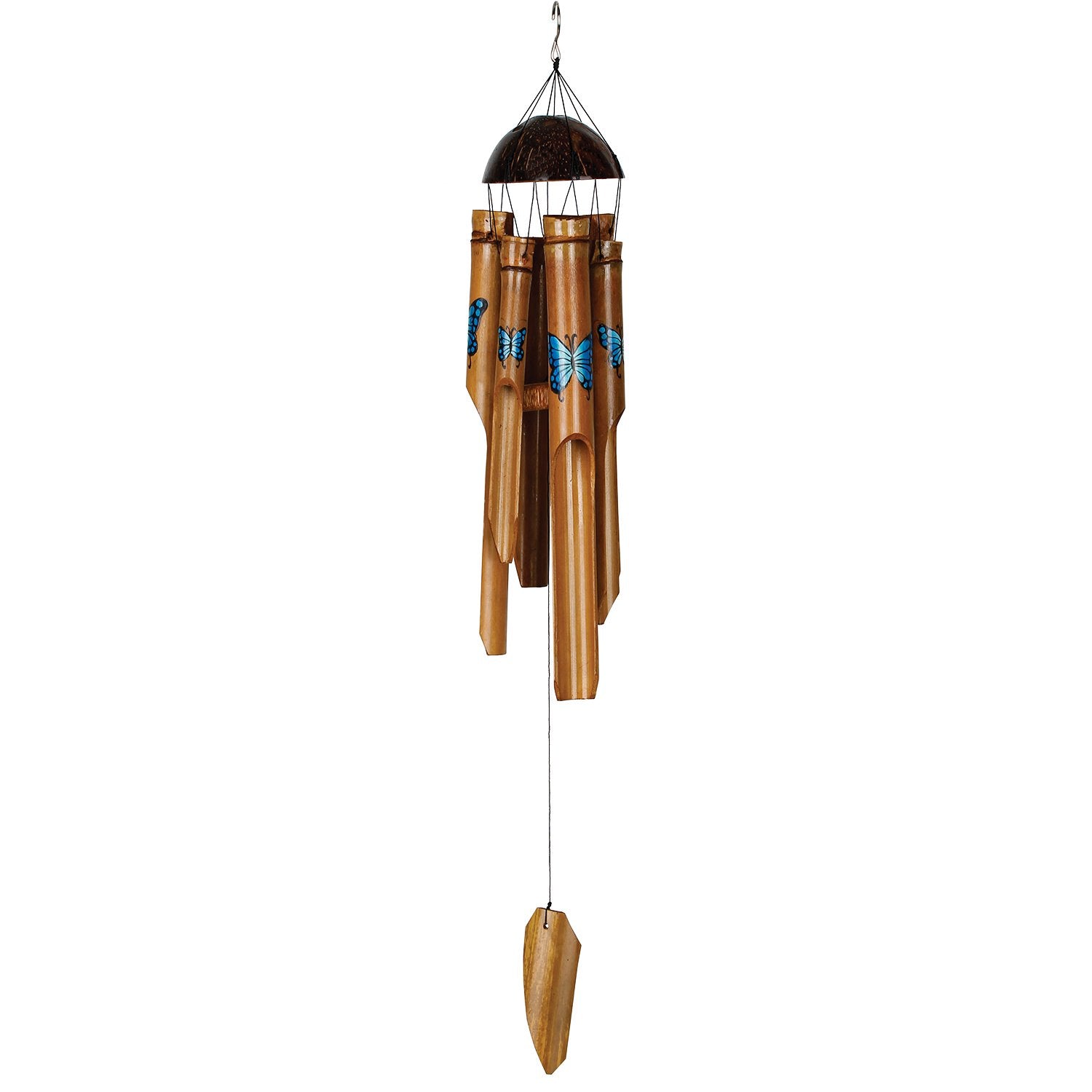 Butterfly Bamboo Chime - Blue full product image