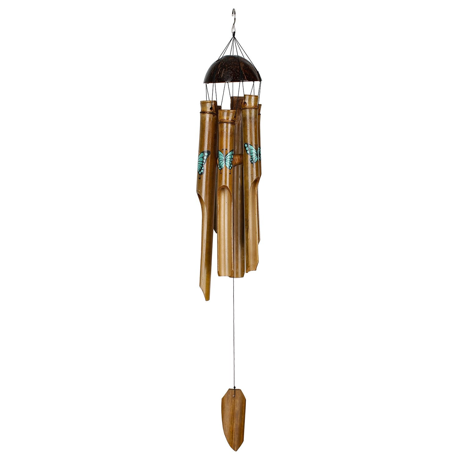Butterfly Bamboo Chime - Teal full product image