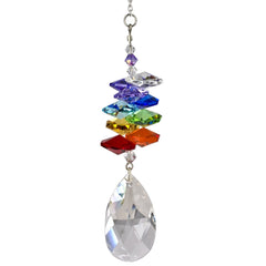 Crystal Rainbow Cascade Suncatcher - Almond main image