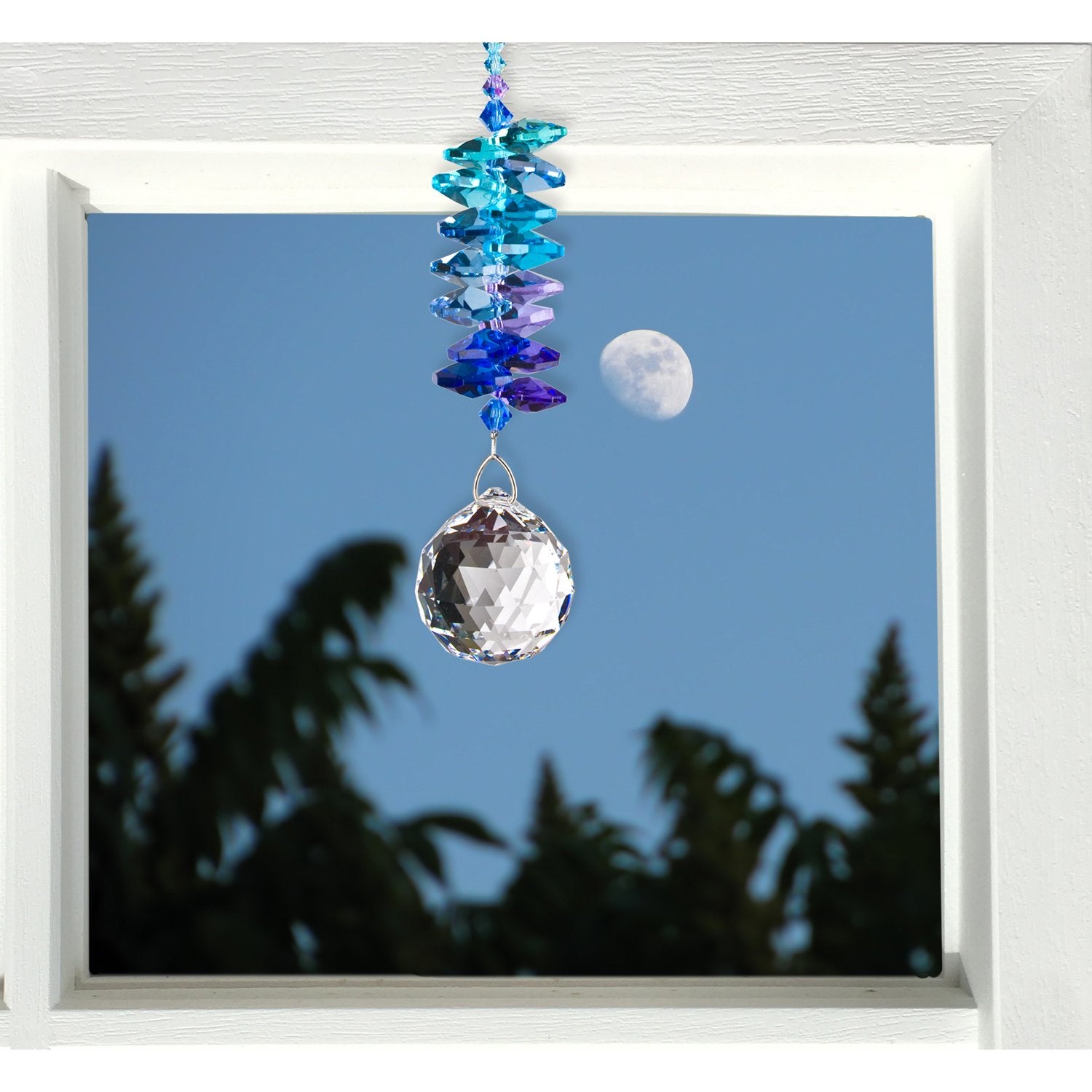 Crystal Grand Cascade Suncatcher - Moonlight lifestyle image