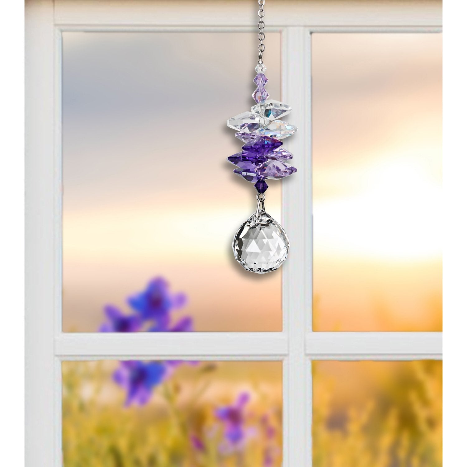 Crystal Sunrise Cascade Suncatcher - Purple lifestyle image