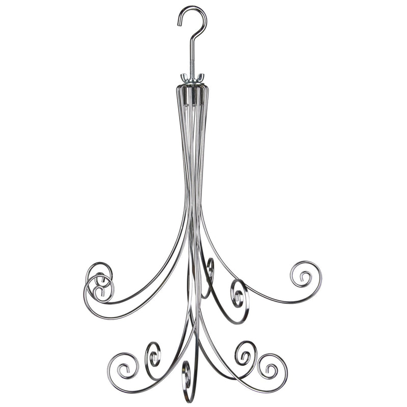 Fiddlehead Two-Tier Hanging Display - Silver undressed