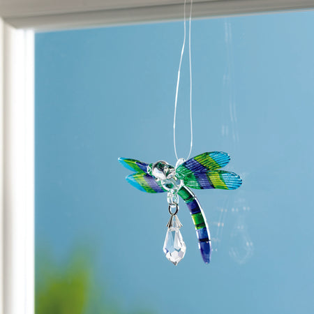 Fantasy Glass Suncatcher - Dragonfly, Peacock proportion image