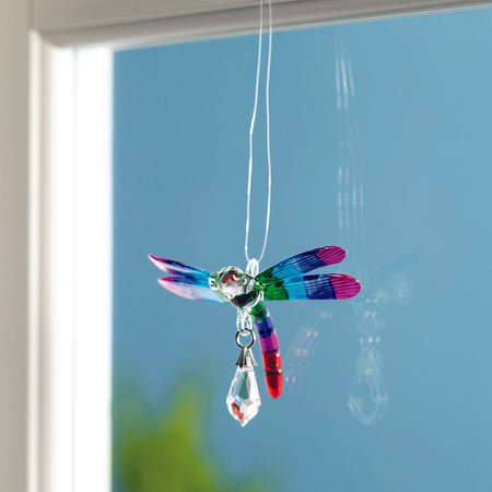 Fantasy Glass Suncatcher - Dragonfly, Summer Rainbow proportion image
