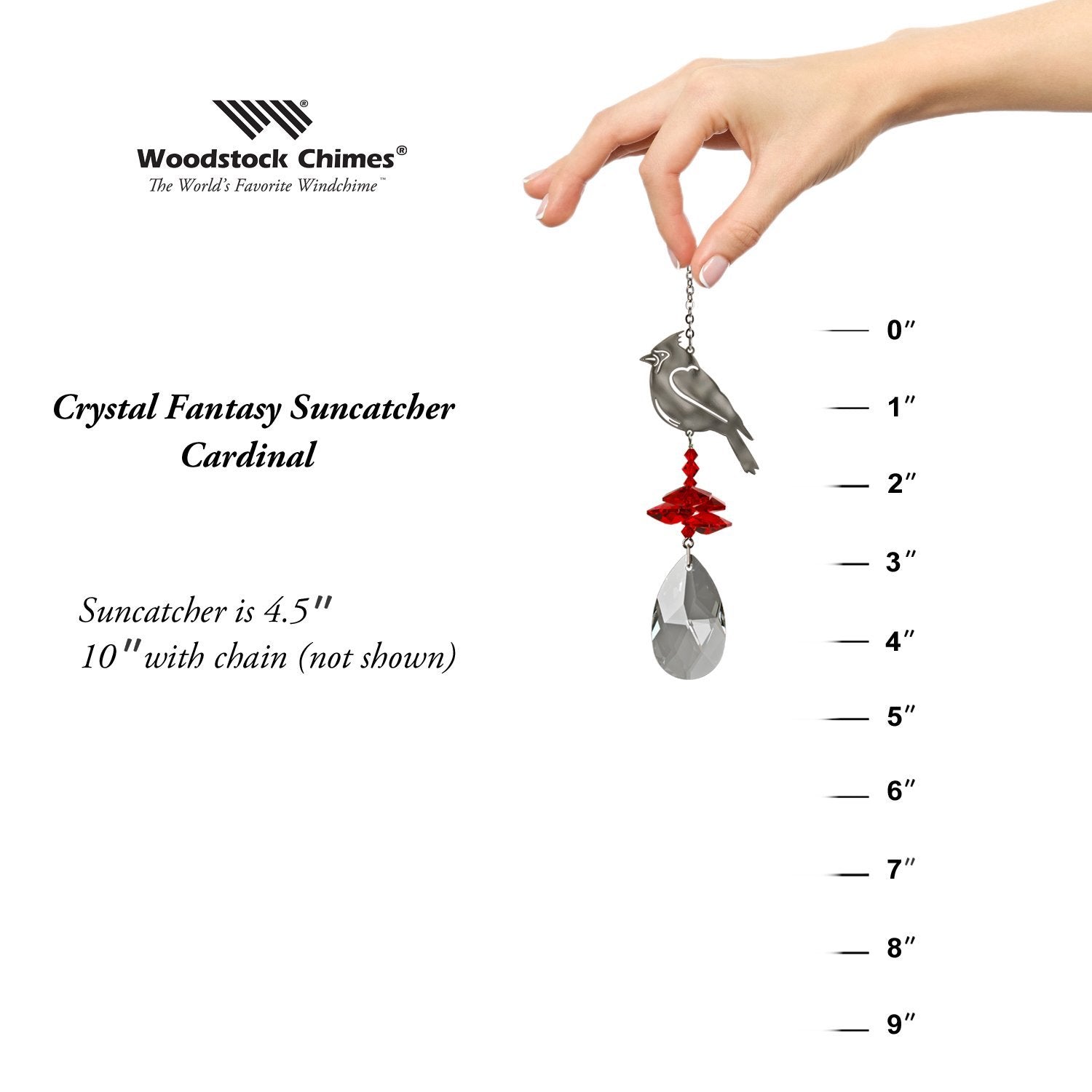 Crystal Fantasy Suncatcher - Cardinal proportion image