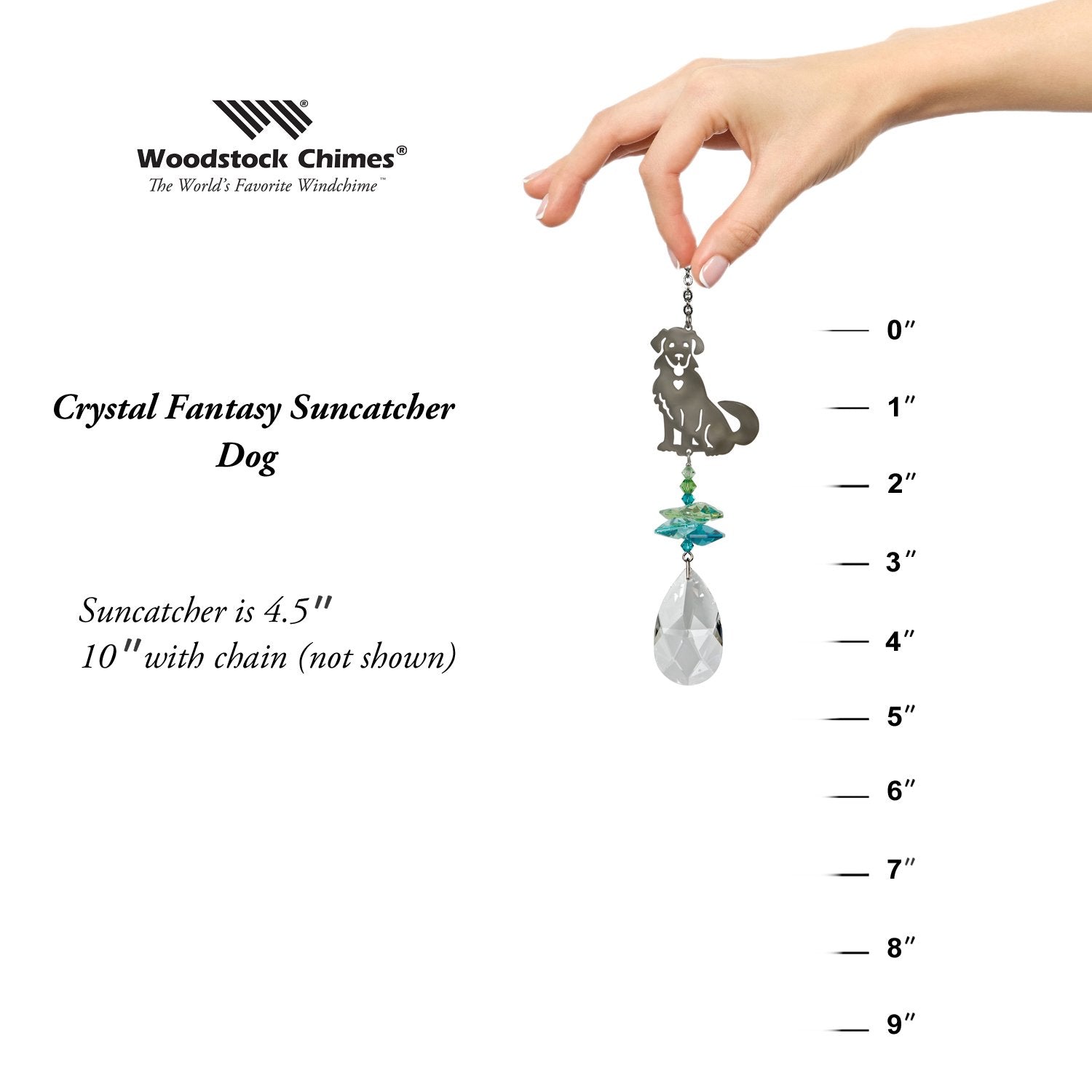 Crystal Fantasy Suncatcher - Dog proportion image