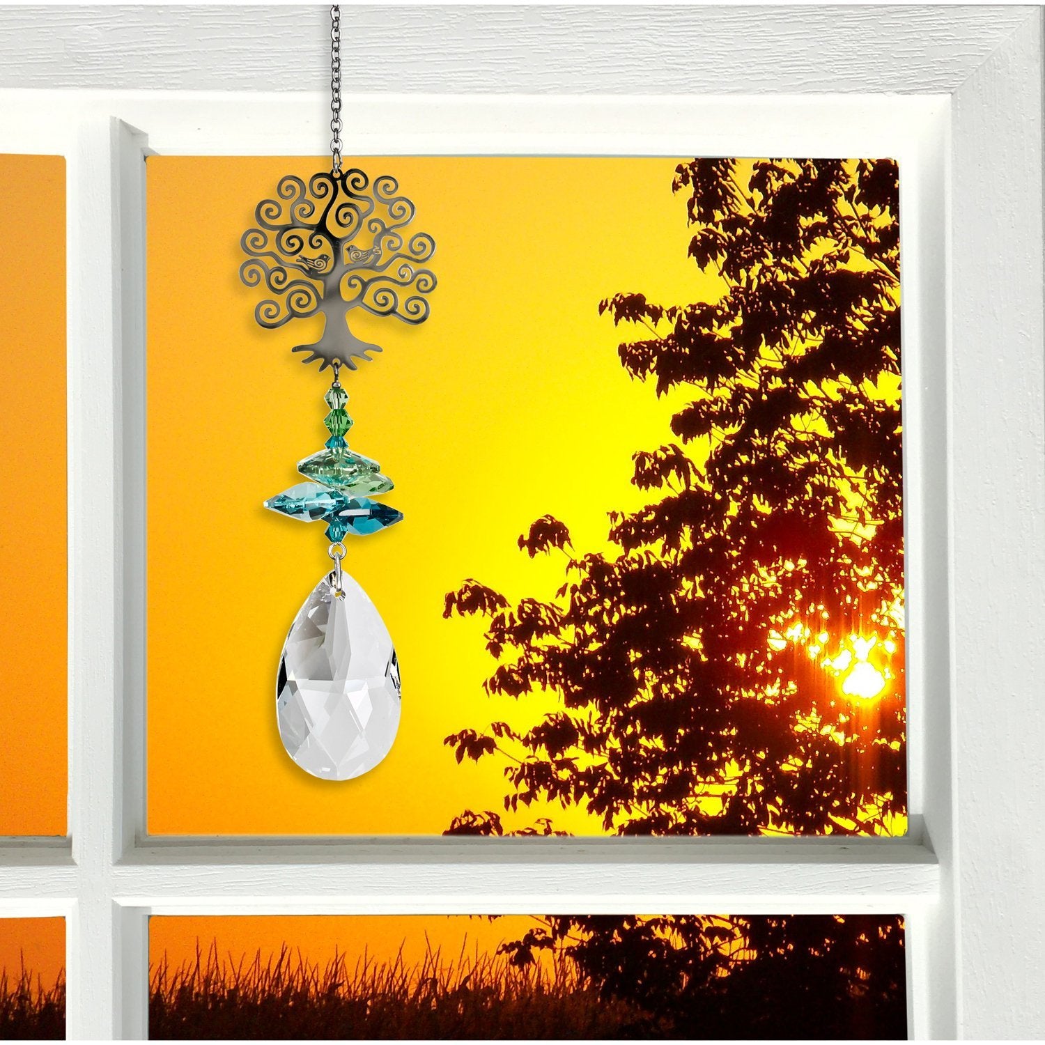 Crystal Fantasy Suncatcher - Large, Tree of Life lifestyle image