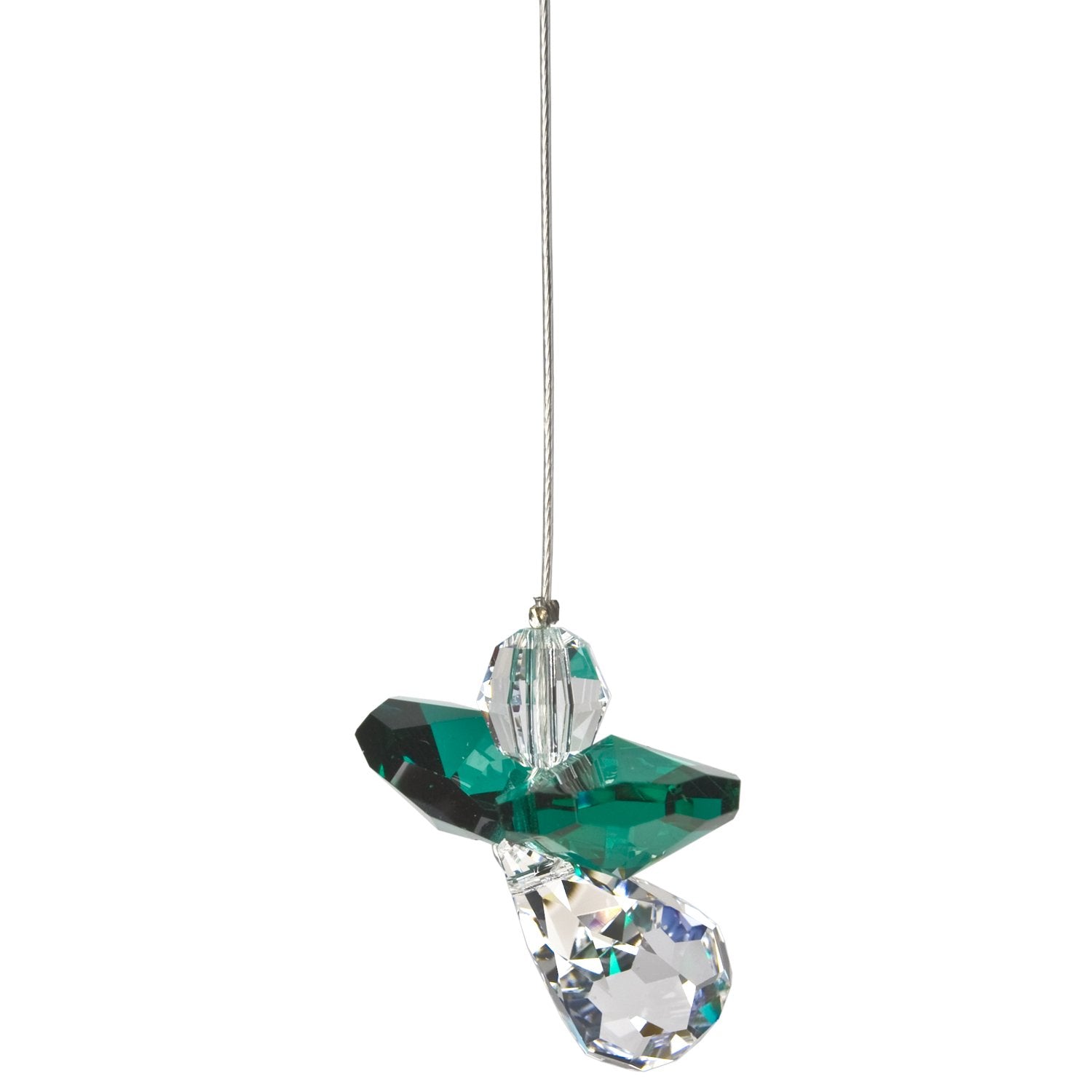 Crystal Guardian Angel Suncatcher - Emerald (May) alternate product image