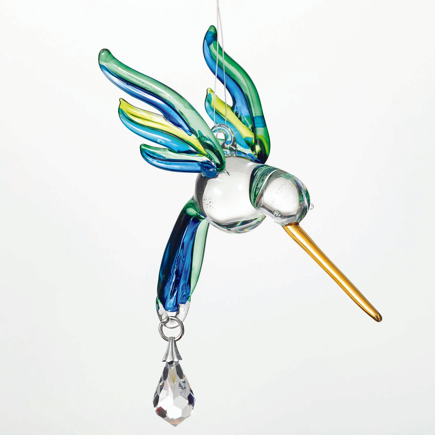 Fantasy Glass Suncatcher - Hummingbird, Peacock main image