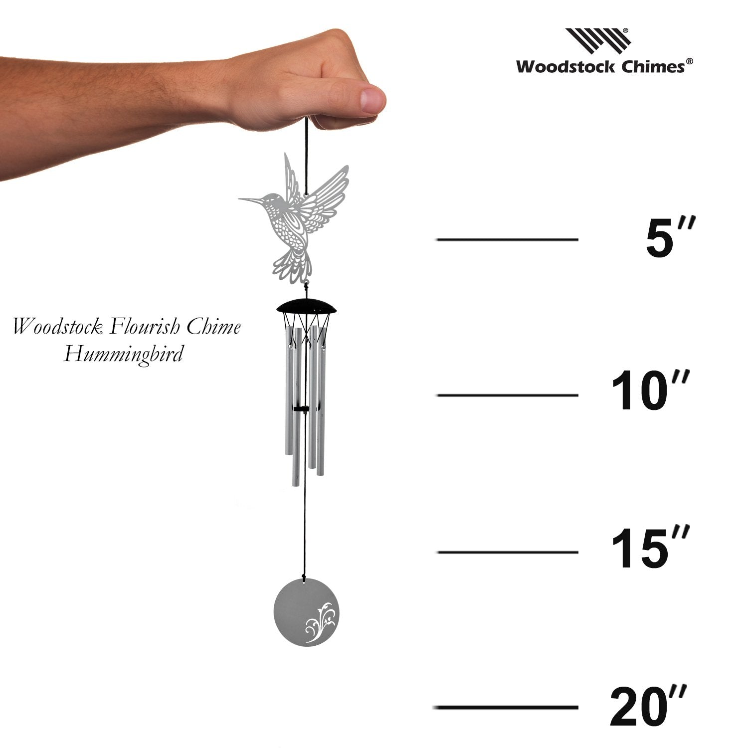 Flourish Chime - Hummingbird proportion image