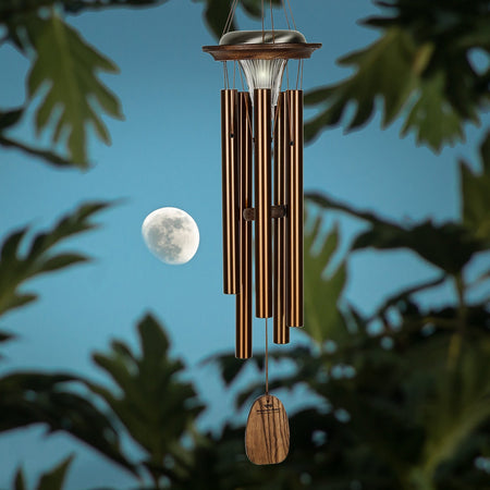 Moonlight Solar Chimes - Bronze musical scale