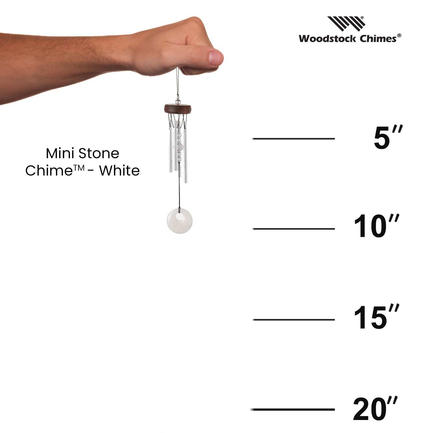 Mini Stone Chime™ - White proportion image